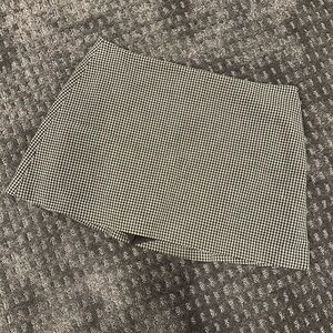 Gap Black and Gray Checkered Mini Skirt